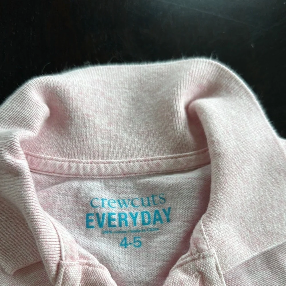 Crewcuts Pink Polo Short Sleeve Cotton Top